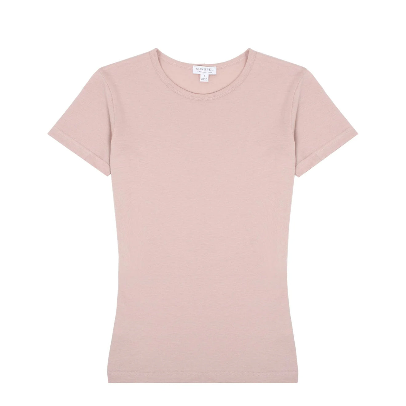 Sunspel Womens Classic T-Shirt Shell Pink - The Sporting Lodge