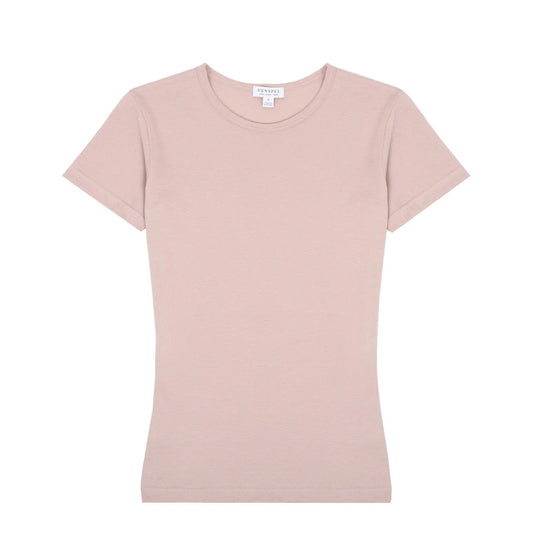 Sunspel Womens Classic T-Shirt Shell Pink
