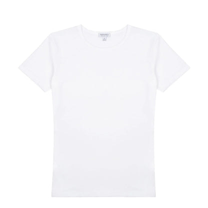 Sunspel Womens Classic T-Shirt White - The Sporting Lodge
