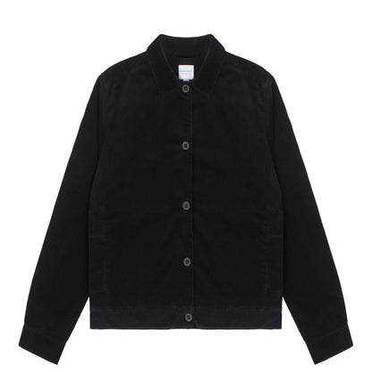 Sunspel Womens Corduroy Boxy Jacket Black - The Sporting Lodge