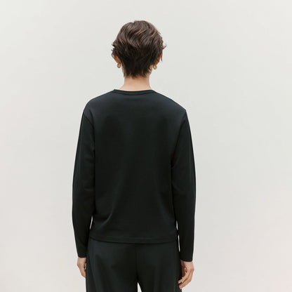 Sunspel Womens Everyday L/S T-Shirt Black