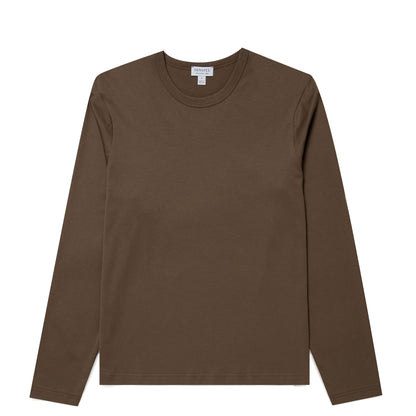 Sunspel Womens Everyday L/S T-Shirt Dark Cedar