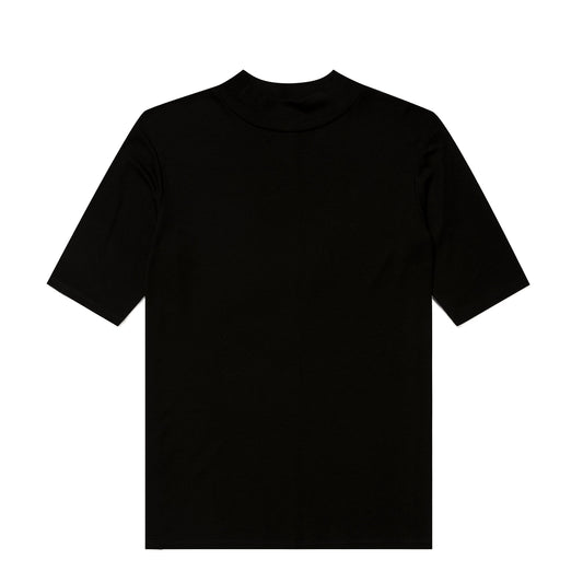 Sunspel Womens Fine Wool S/S Jersey Top Black