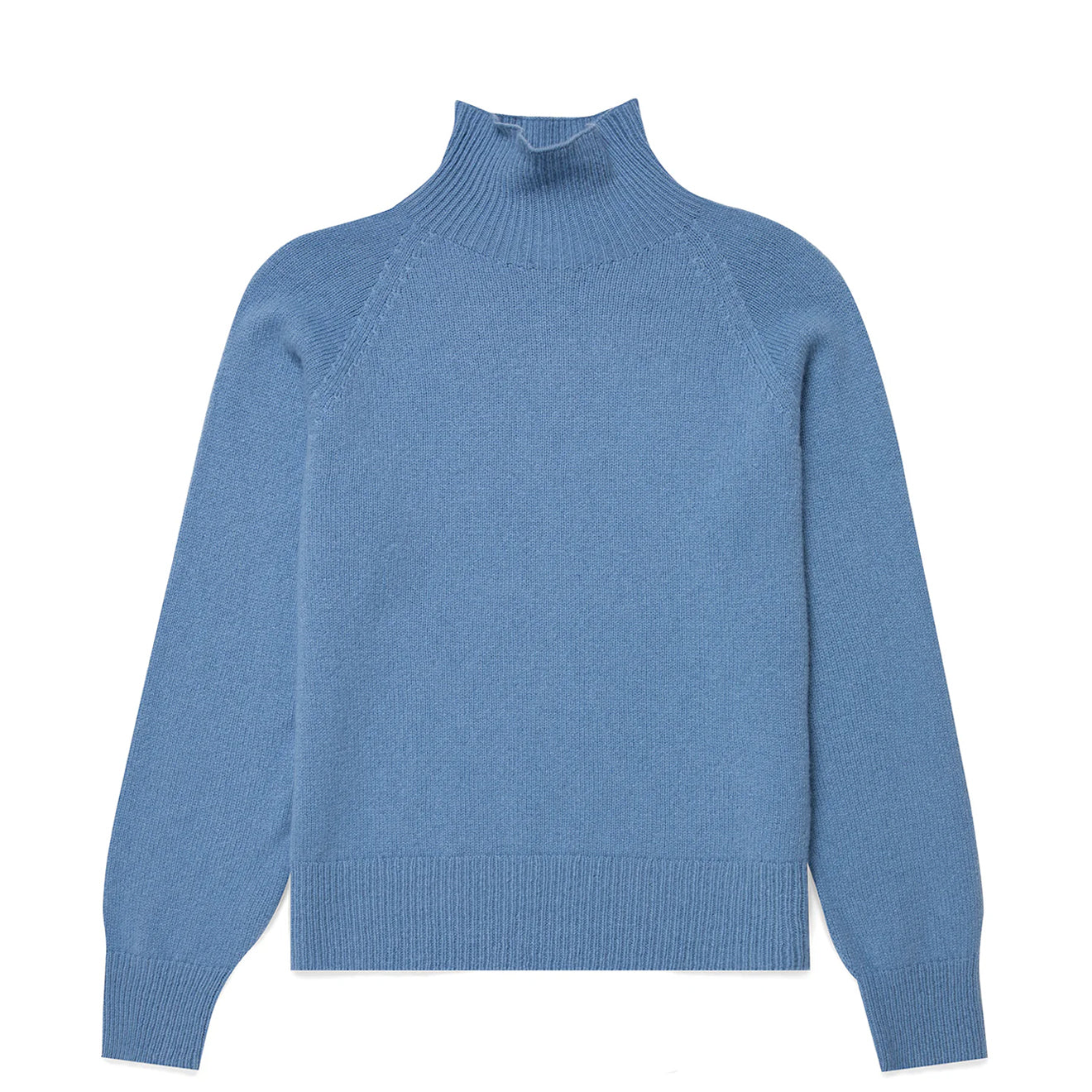 Sunspel Womens Funnel Neck Jumper Cornflower - The Sporting Lodge