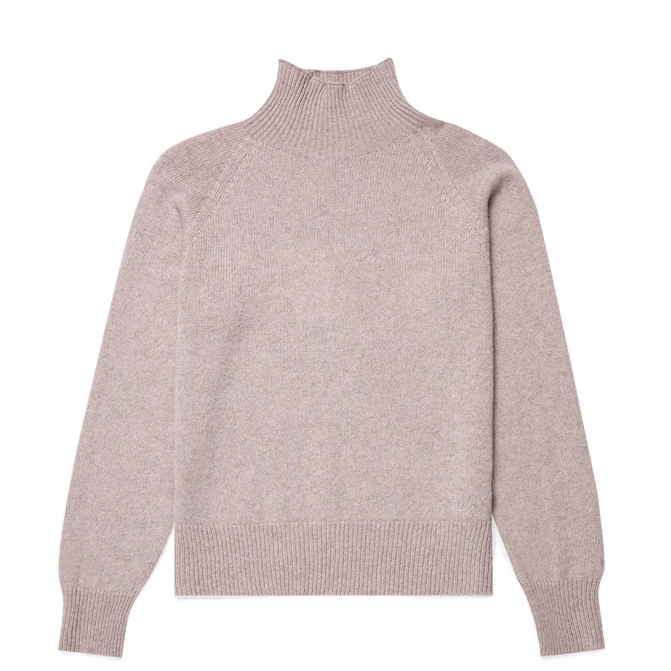 Sunspel Womens Funnel Neck Jumper Pale Pink Twist - The Sporting Lodge