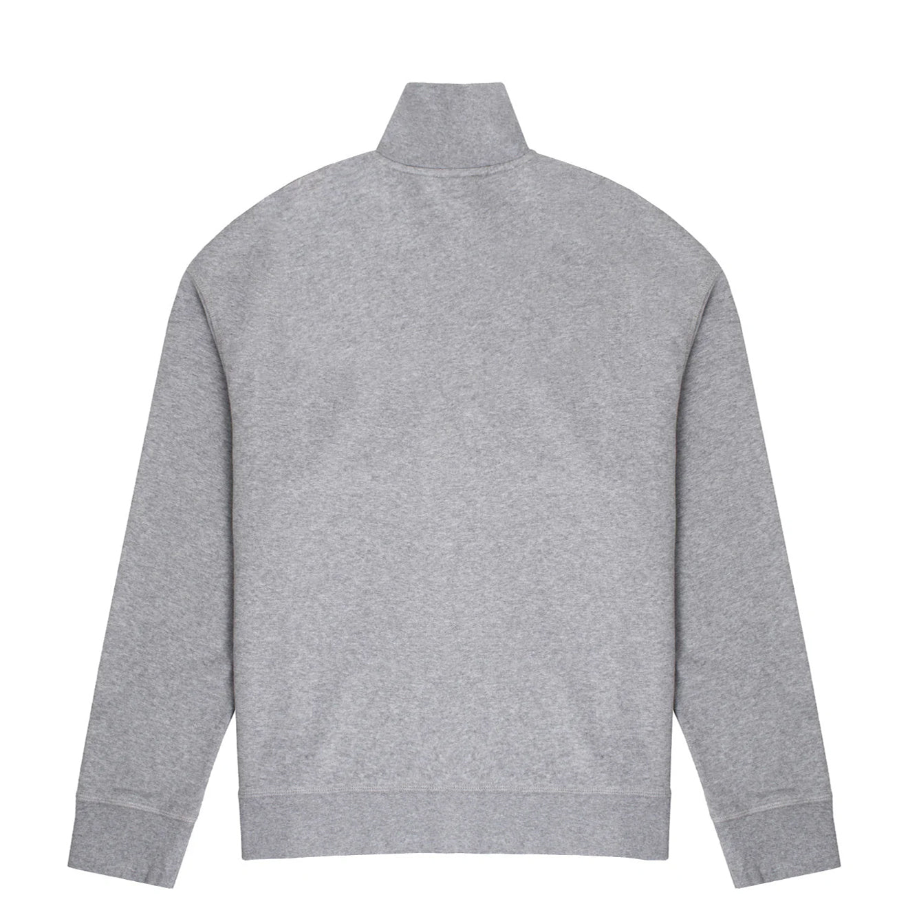 Sunspel Womens Half Zip Loopback Sweatshirt Grey Melange - The Sporting Lodge