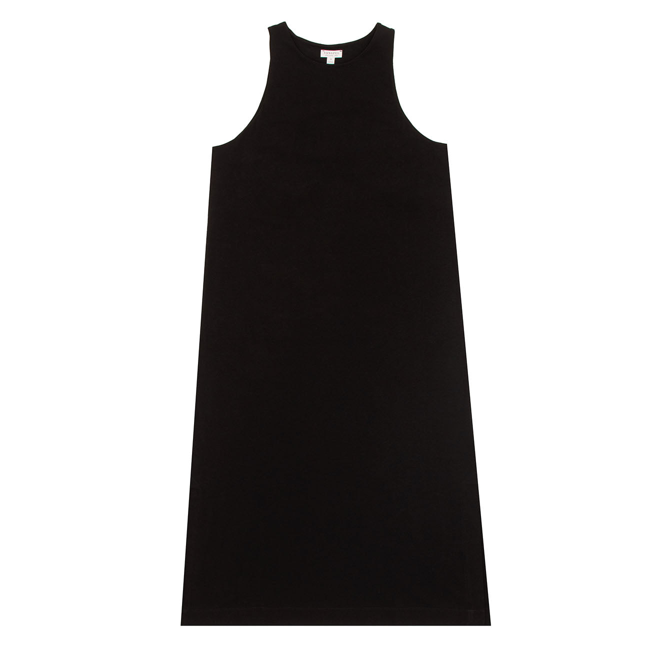 Sunspel Womens Jersey Midi Dress Black - The Sporting Lodge