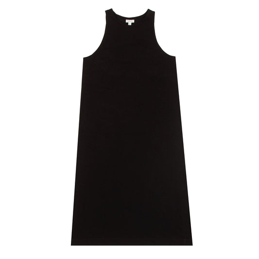 Sunspel Womens Jersey Midi Dress Black - The Sporting Lodge