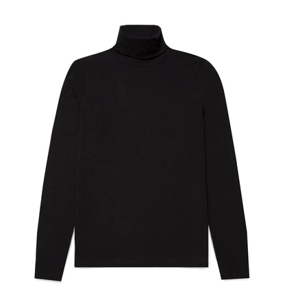 Sunspel Womens L/S Roll Neck Top Black - The Sporting Lodge