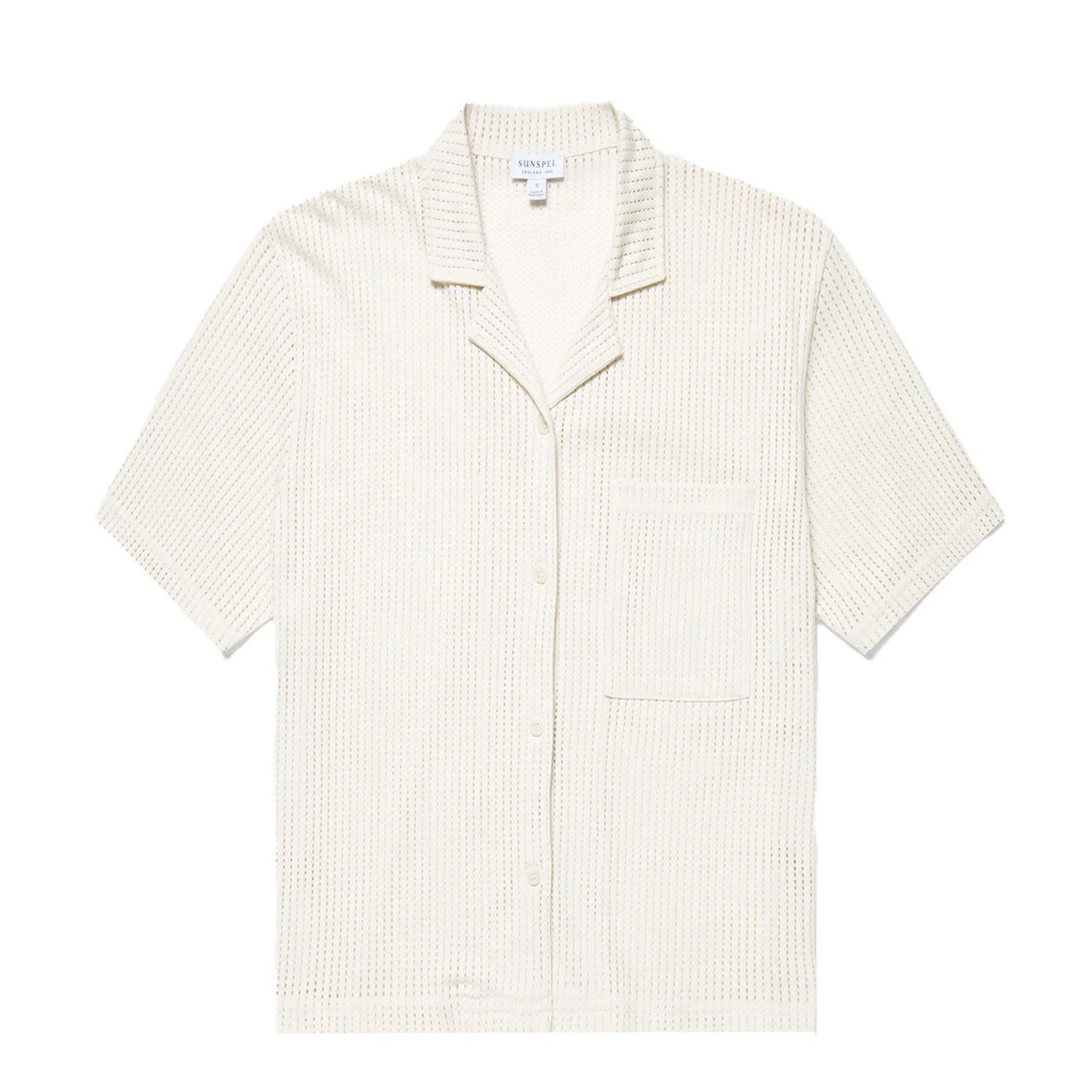 Sunspel Womens Lace Mesh Shirt Ecru - The Sporting Lodge