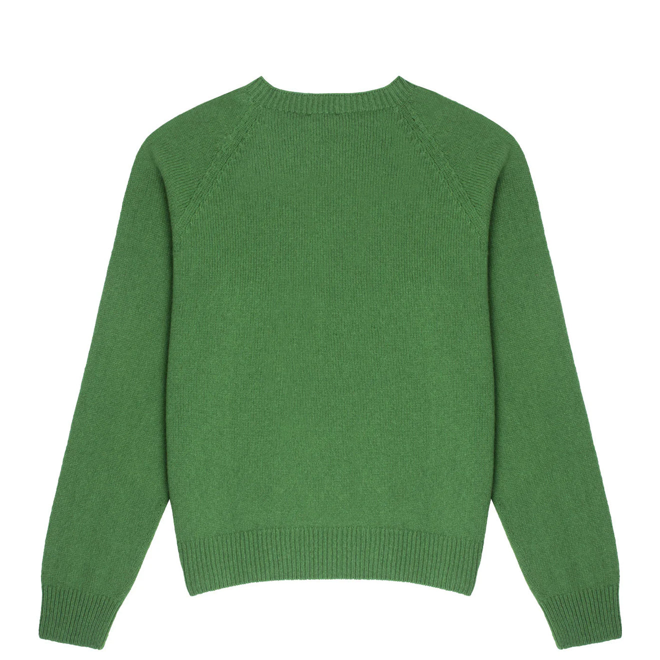 Sunspel Womens Lambswool Crew Neck Jumper Bright Green - The Sporting Lodge