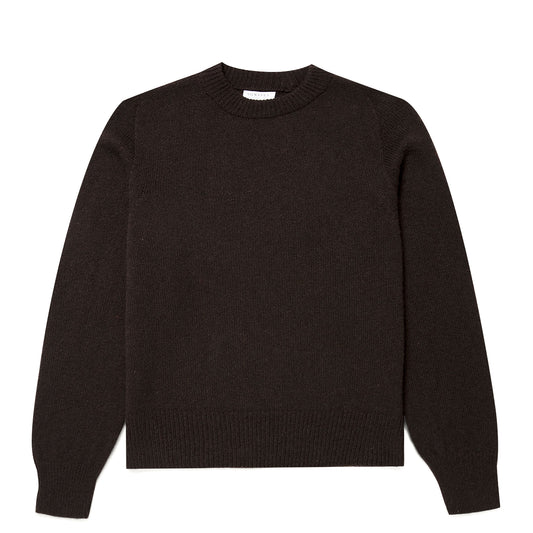Sunspel Womens Lambswool Crew Neck Jumper Truffle