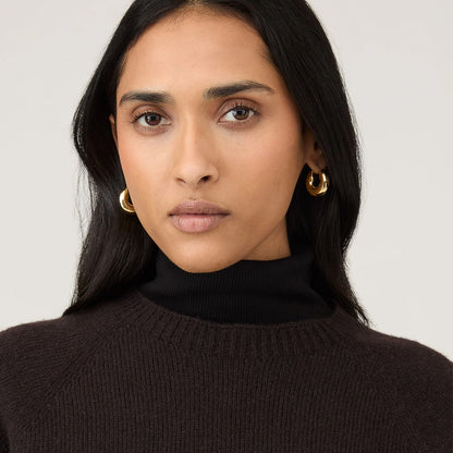 Sunspel Womens Lambswool Crew Truffle - The Sporting Lodge