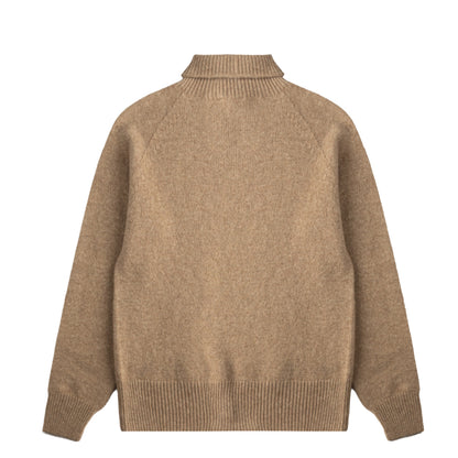 Sunspel Womens Lambswool Funnel Mink - The Sporting Lodge