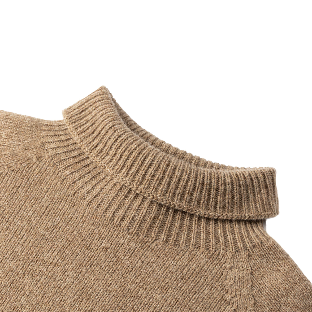 Sunspel Womens Lambswool Funnel Mink - The Sporting Lodge