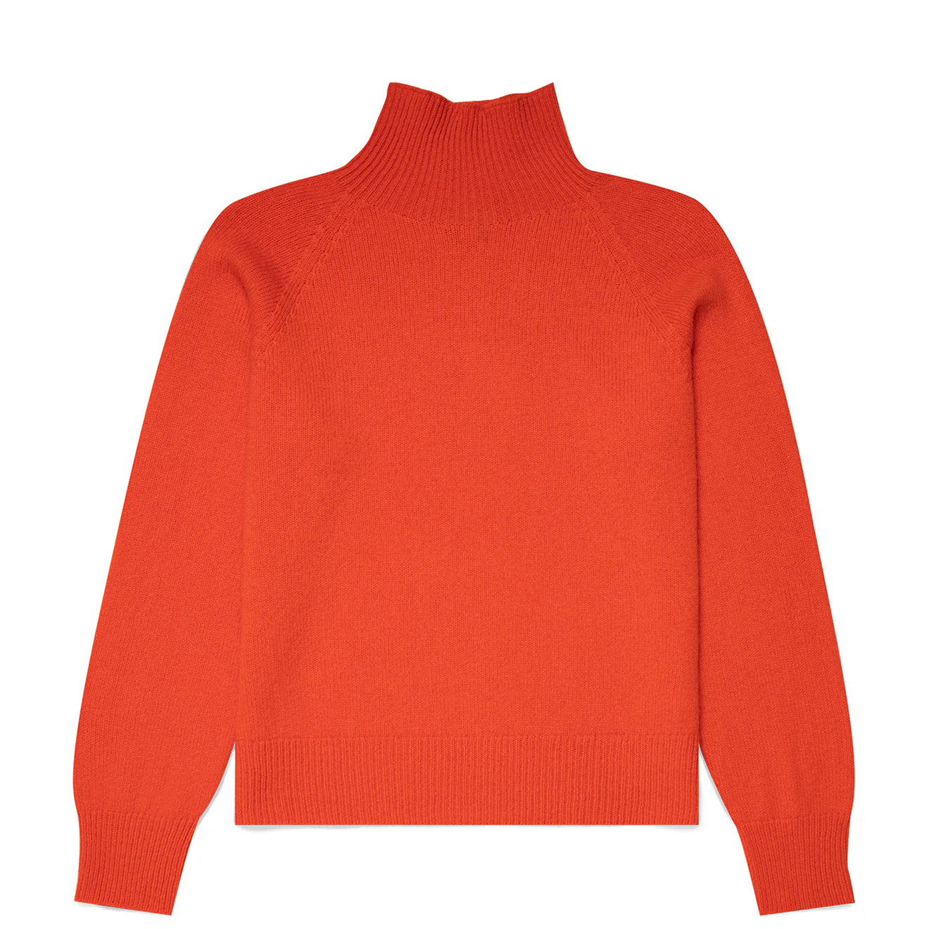 Sunspel Womens Lambswool Funnel Neck Jumper Magma - The Sporting Lodge