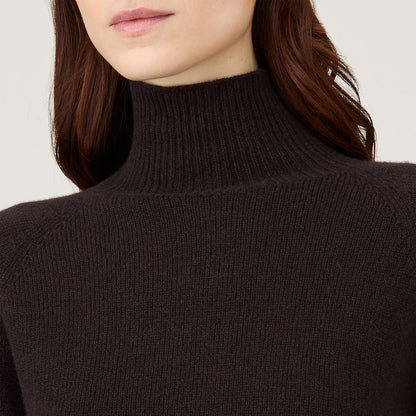 Sunspel Womens Lambswool Funnel Truffle - The Sporting Lodge