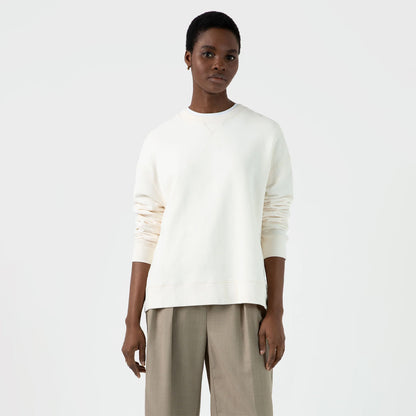 Sunspel Womens Loopback Sweatshirt Archive White - The Sporting Lodge