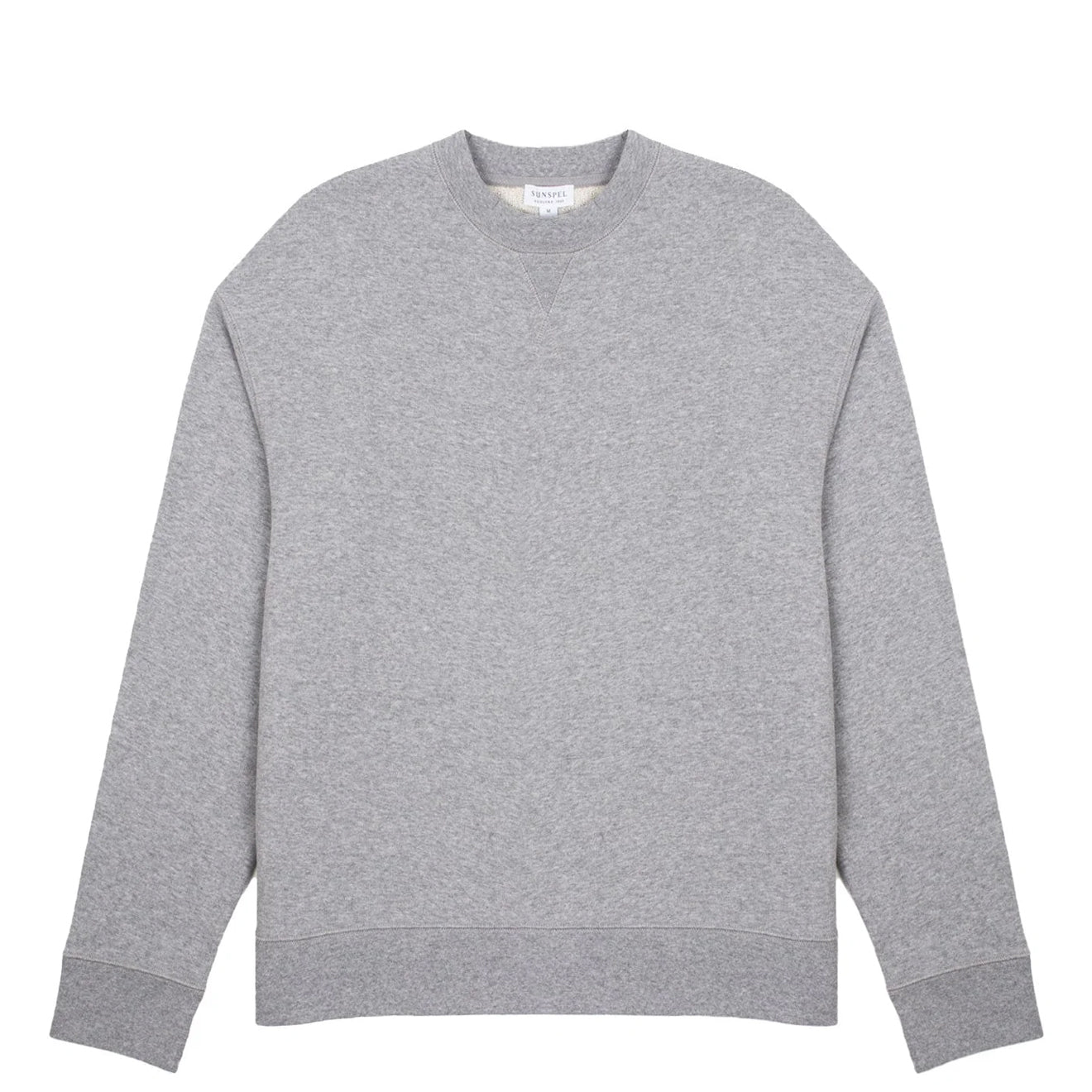 Sunspel Womens Loopback Sweatshirt Grey Melange - The Sporting Lodge