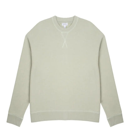 Sunspel Womens Loopback Sweatshirt Pistachio