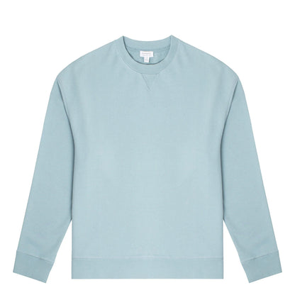 Sunspel Womens Loopback Sweatshirt Storm Blue - The Sporting Lodge