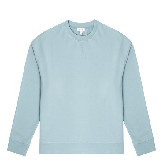 Sunspel Womens Loopback Sweatshirt Storm Blue - The Sporting Lodge
