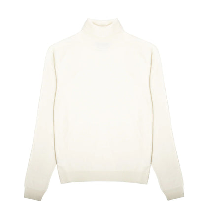 Sunspel Womens Merino Silk Roll Neck Sweater Ivory - The Sporting Lodge