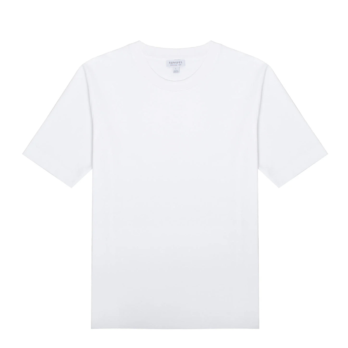Sunspel Womens Mid Sleeve T-Shirt White - The Sporting Lodge