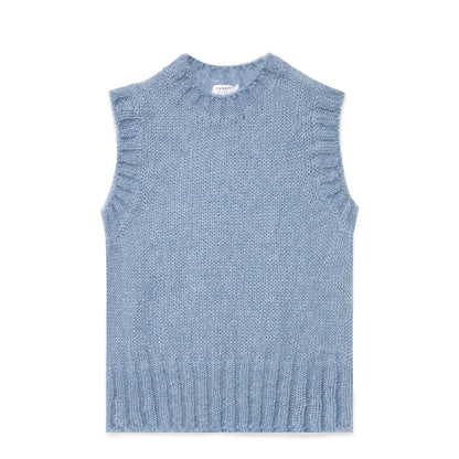 Sunspel Womens Mohair Vest Cornflower - The Sporting Lodge