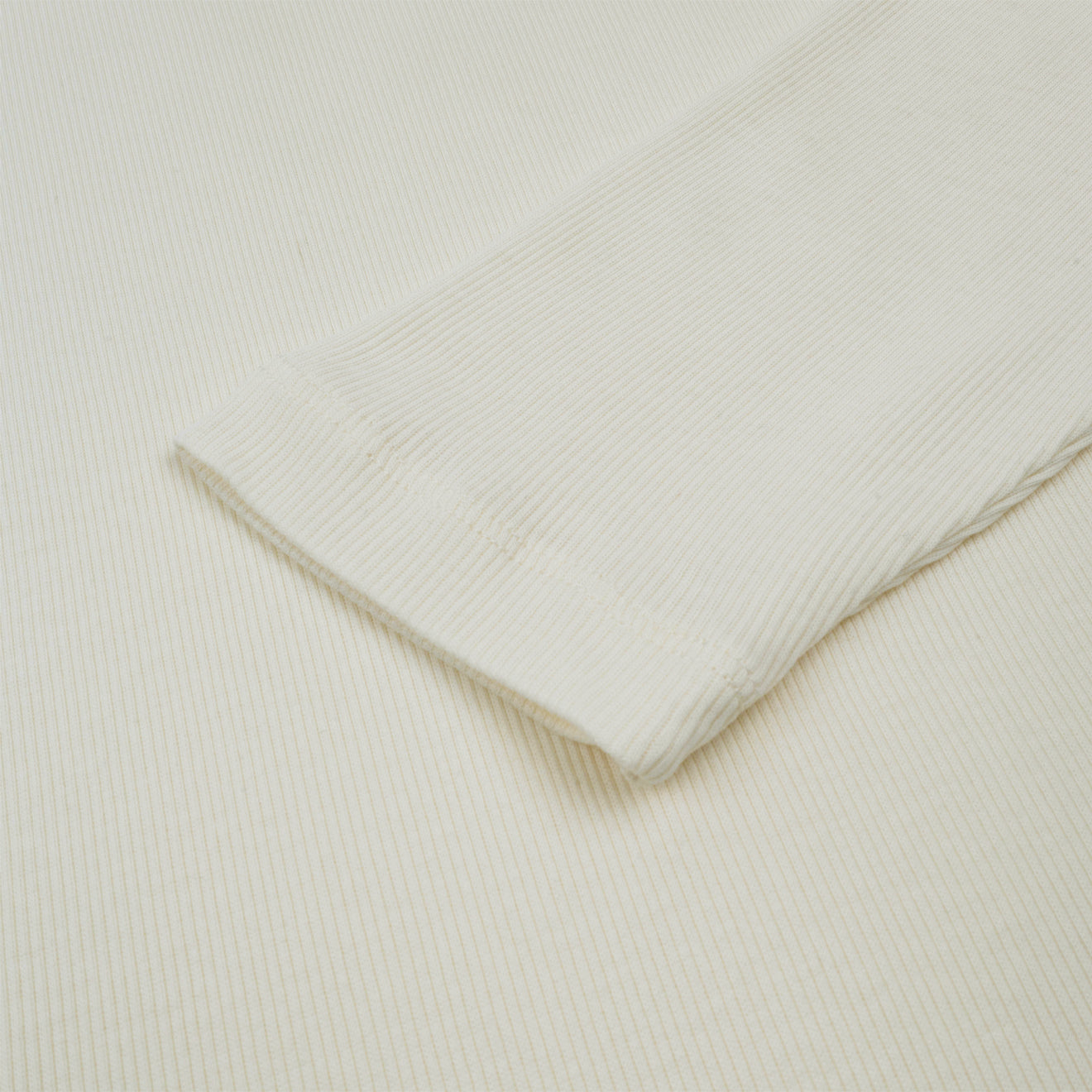 Sunspel Womens Rib L/S Roll Neck Ecru - The Sporting Lodge