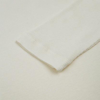 Sunspel Womens Rib L/S Roll Neck Ecru - The Sporting Lodge