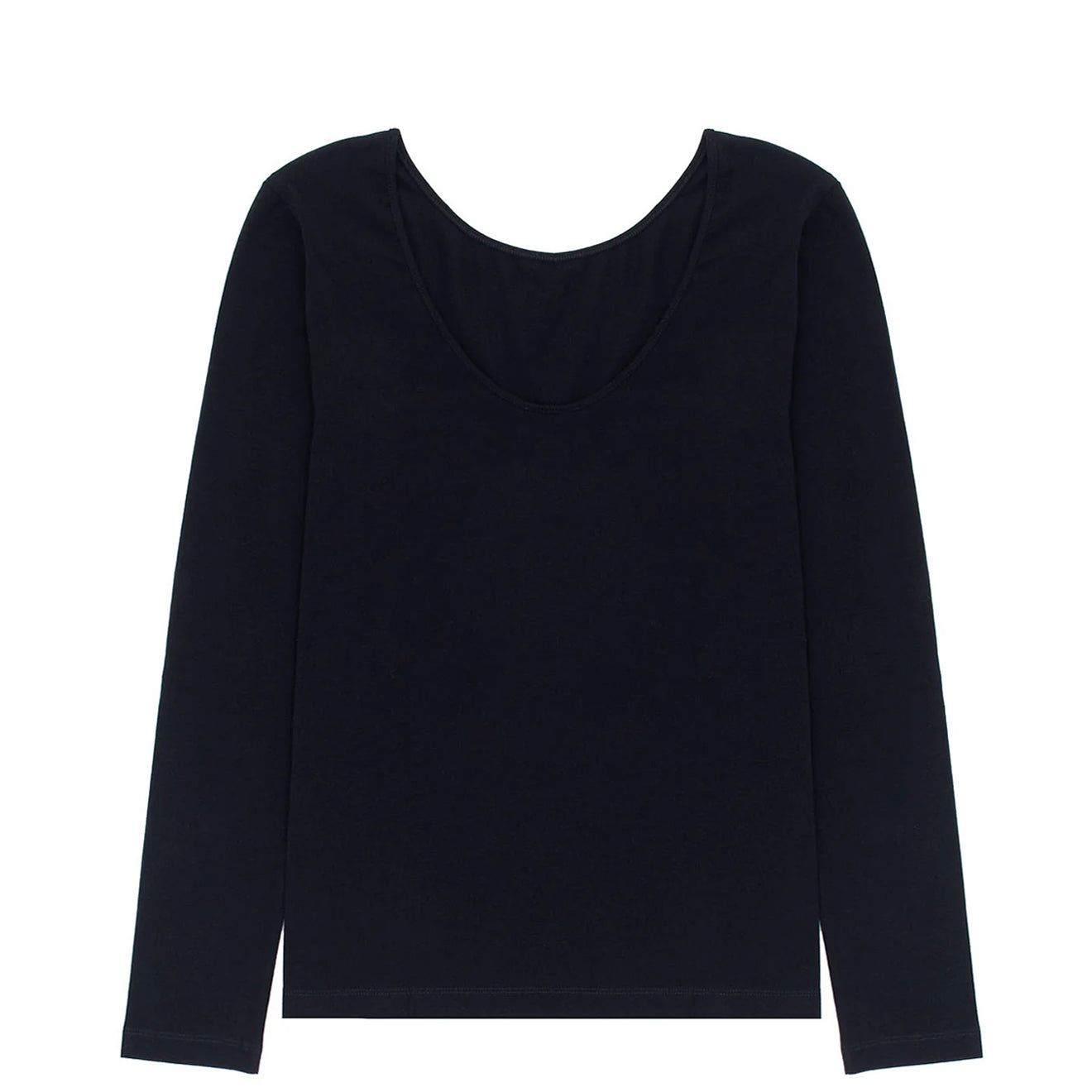 Sunspel Womens Scoop Back Top Black