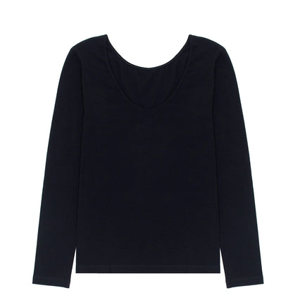 Sunspel Womens Scoop Back Top Black