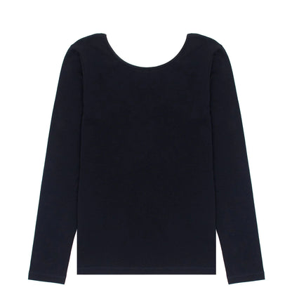 Sunspel Womens Scoop Back Top Black