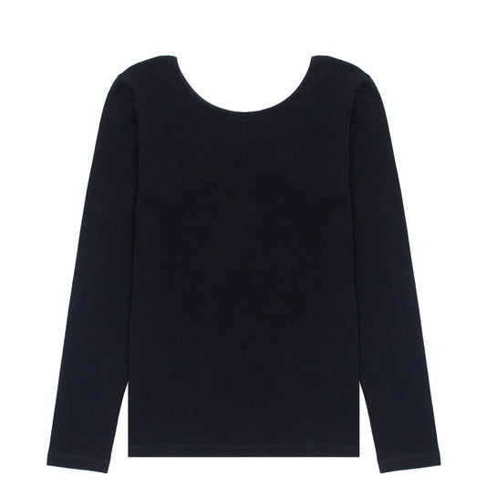 Sunspel Womens Scoop Back Top Black