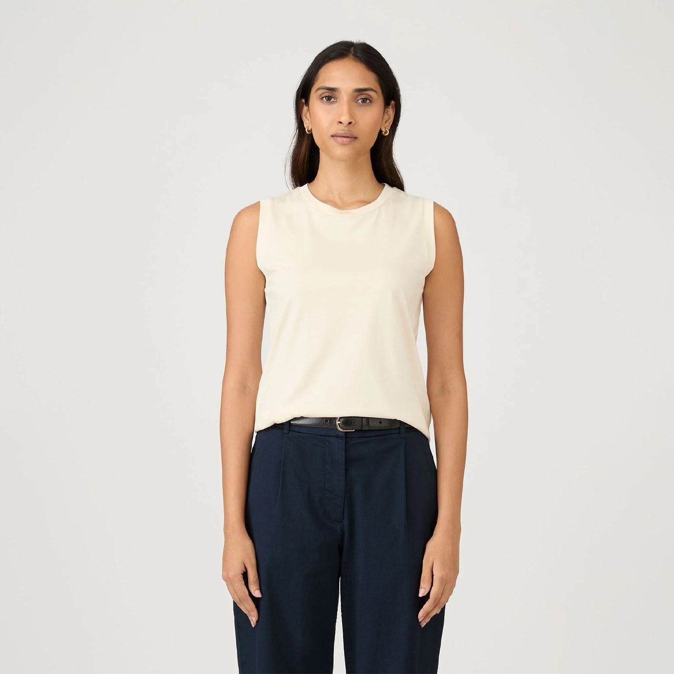 Sunspel Womens Tank T-Shirt Undyed - The Sporting Lodge