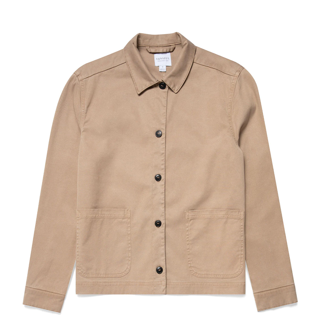 Sunspel Womens Twin Pocket Jacket Stone - The Sporting Lodge