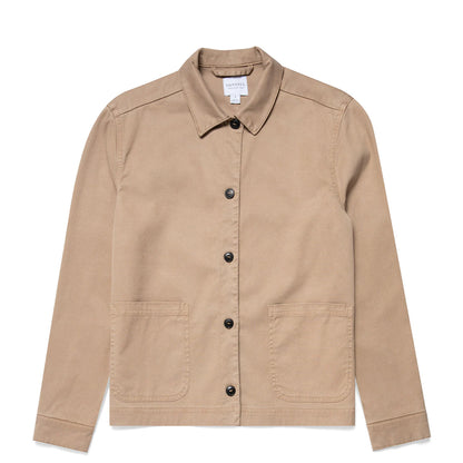 Sunspel Womens Twin Pocket Jacket Stone - The Sporting Lodge