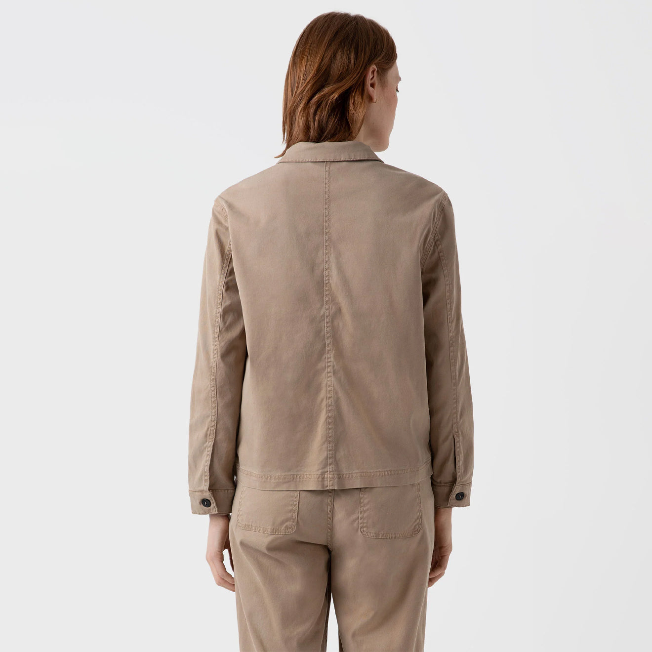 Sunspel Womens Twin Pocket Jacket Stone - The Sporting Lodge