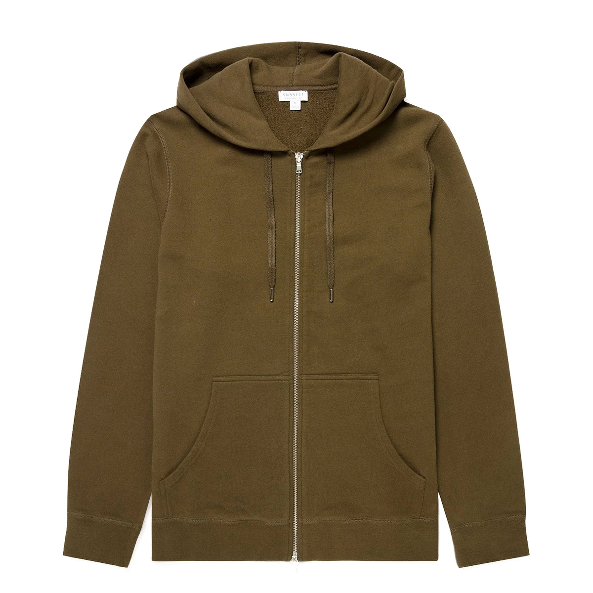 Sunspel Zip Hoody Loden Green