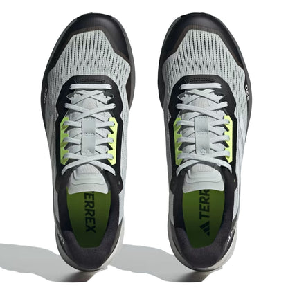 Adidas Terrex Agravic Flow 2.0 Trail Running Shoes Wonder Silver / Crystal White / Lucid Lemon - The Sporting Lodge