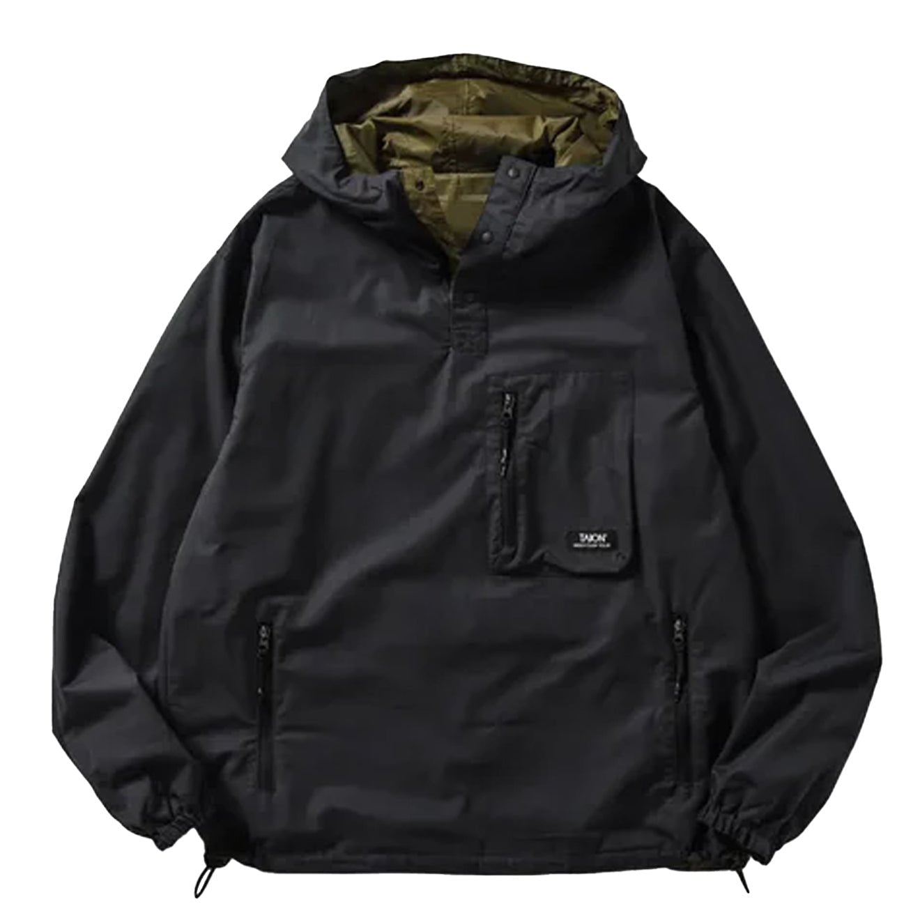 Taion Mountain Non Down Reversible Hooded Jacket Dark Olive / Dark Navy - The Sporting Lodge