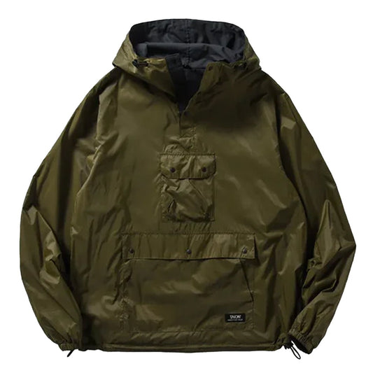 Taion Mountain Non Down Reversible Hooded Jacket Dark Olive / Dark Navy - The Sporting Lodge