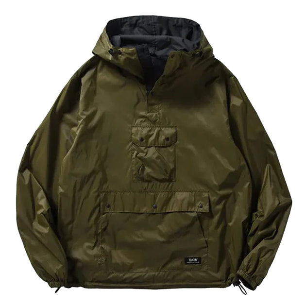 Taion Mountain Non Down Reversible Hooded Jacket Dark Olive / Dark Navy ...