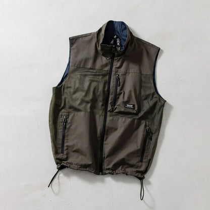 Taion Mountain Reversible Mesh Vest Dark Olive / Dark Navy - The Sporting Lodge