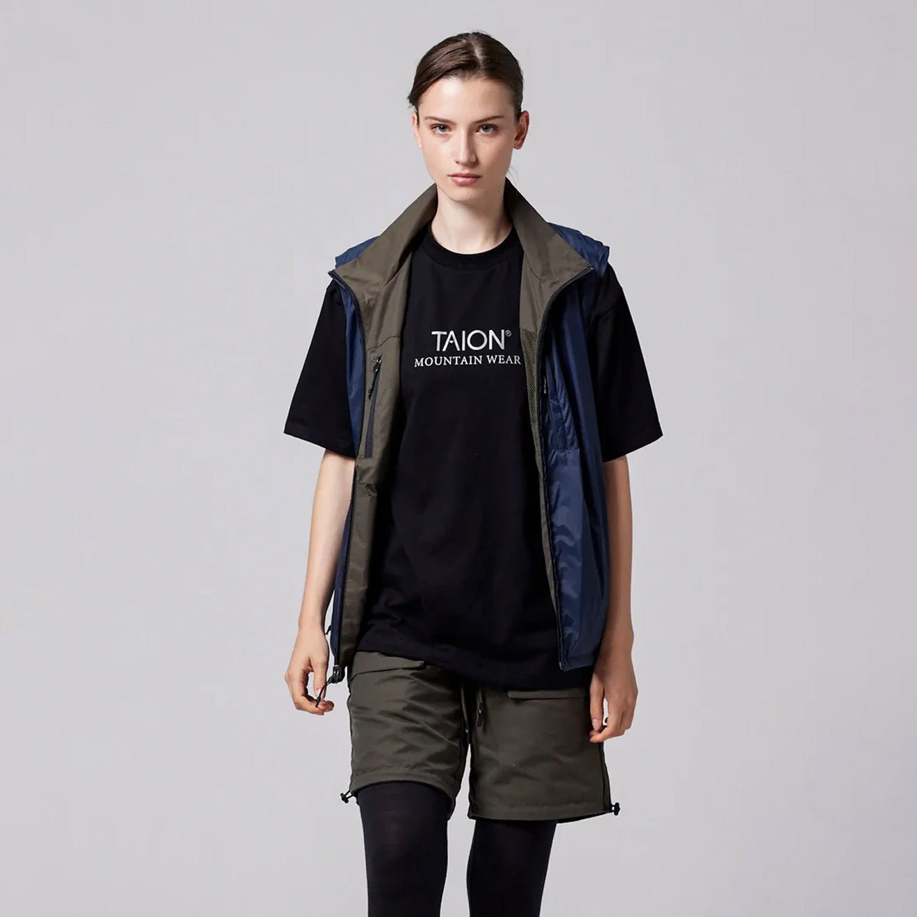Taion Mountain Reversible Mesh Vest Dark Olive / Dark Navy - The Sporting Lodge