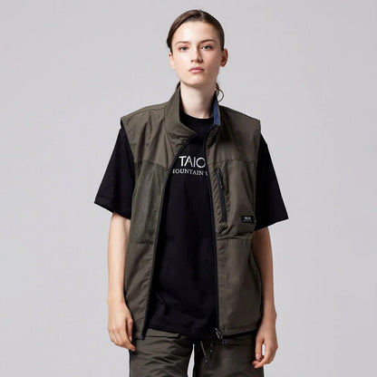 Taion Mountain Reversible Mesh Vest Dark Olive / Dark Navy - The Sporting Lodge