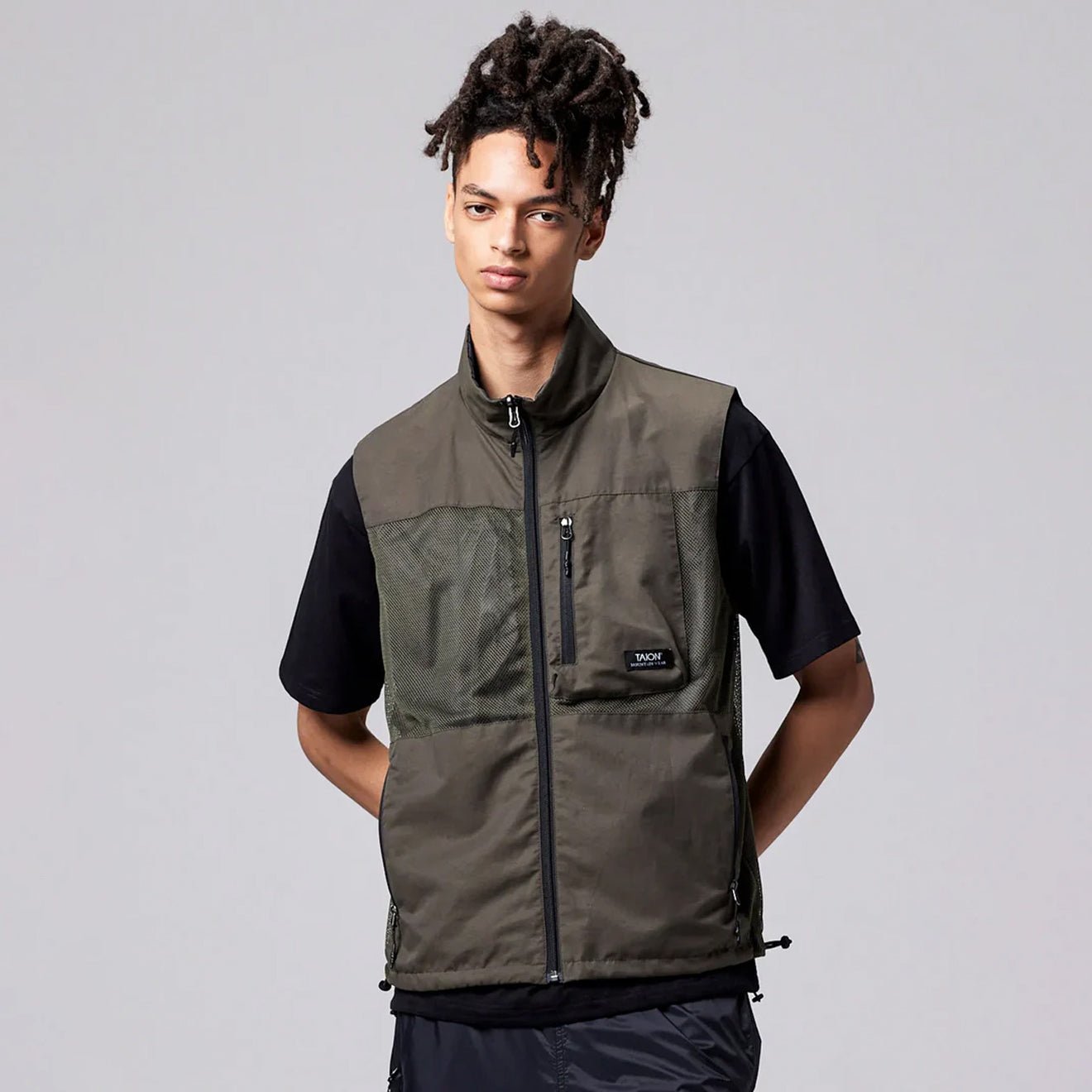 Taion Mountain Reversible Mesh Vest Dark Olive / Dark Navy - The Sporting Lodge