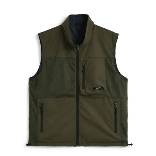 Taion Mountain Reversible Mesh Vest Dark Olive / Dark Navy - The Sporting Lodge
