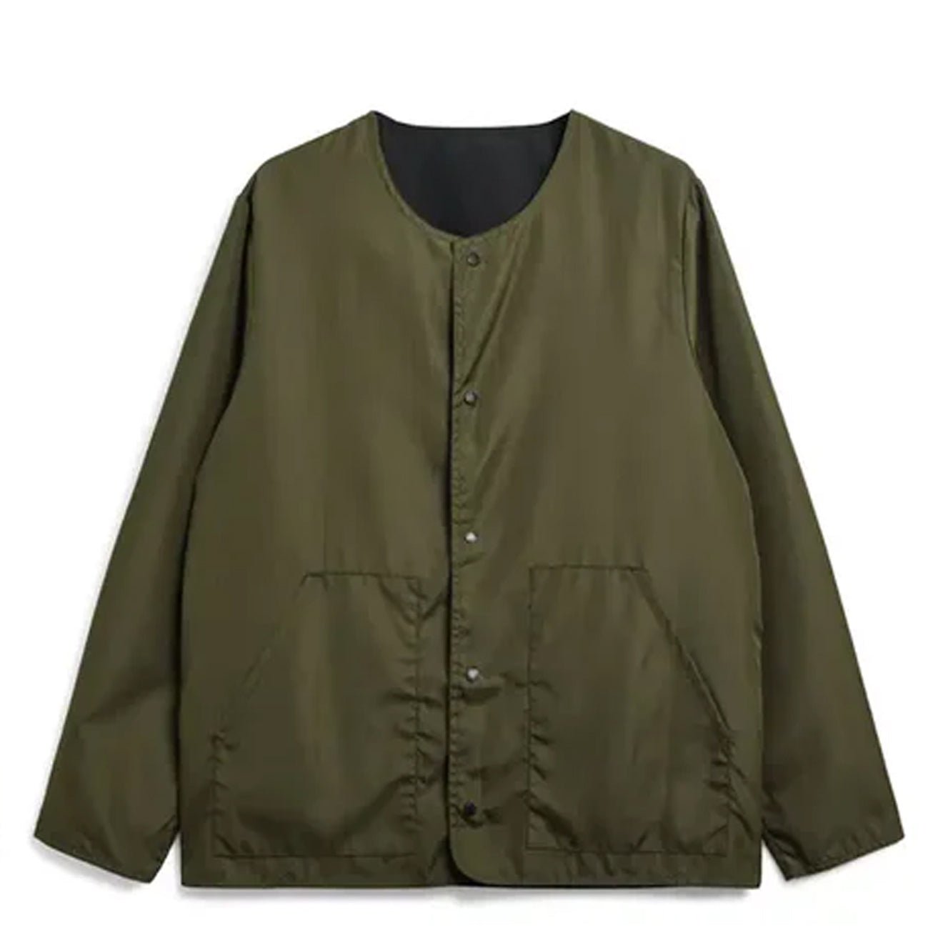 Taion Non Down Military Reversible Crew Neck Cardigan Black - The Sporting Lodge